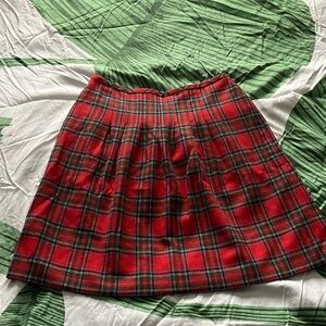 VINTAGE Red plaid skirt